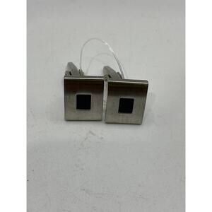 CALVIN KLEIN Men's Silver Square Cuff-Links
